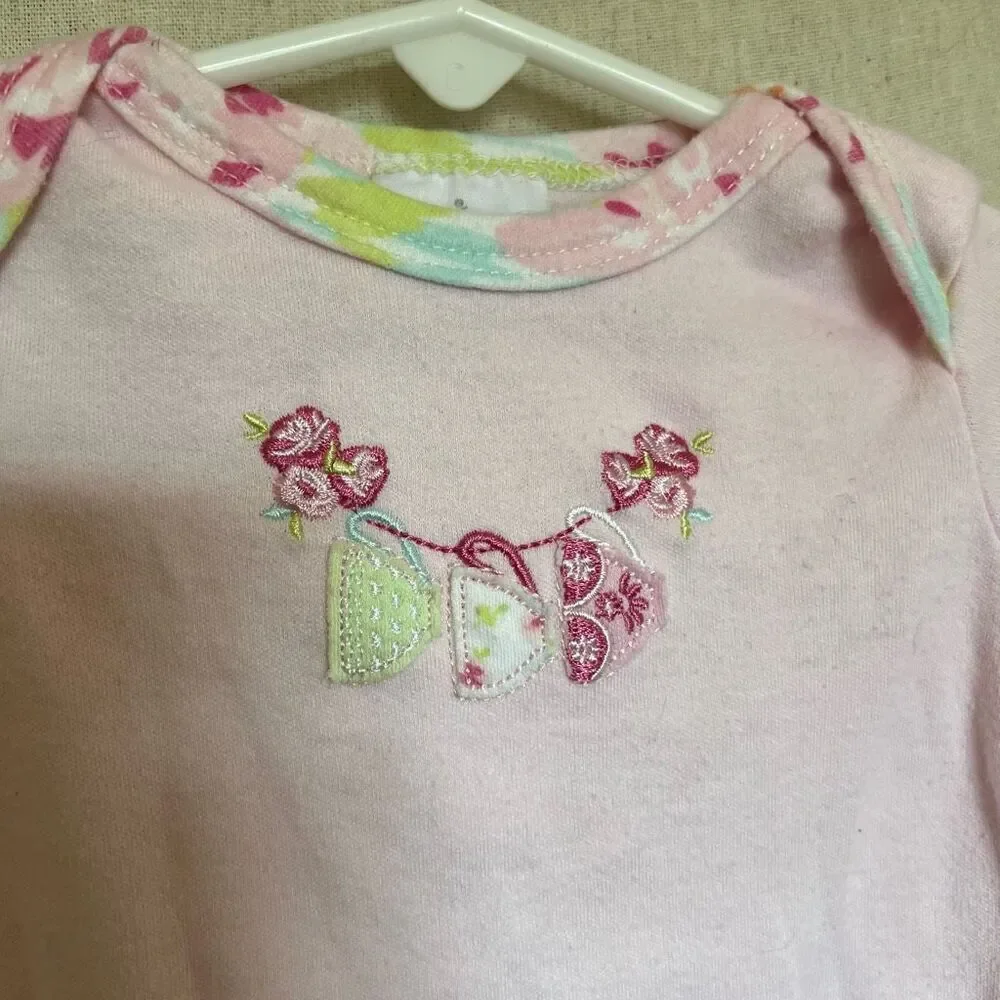 Laura Ashley Pink Tea Party Baby One Piece